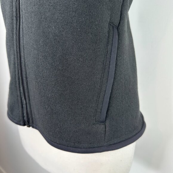 New Patagonia Women M Full Zip Fleece Polartec Vest Pockets Black Lightweight - Picture 6 of 11